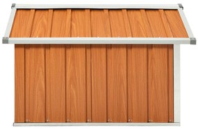 vidaXL Στέγαστρο Χλοοκοπτικού Καφέ 92x97x63 εκ. Γαλβανισμένο Ατσάλι