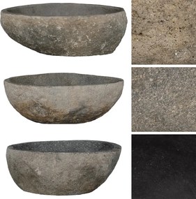 vidaXL Νιπτήρας River Stone Οβάλ (29-38)x(24-31) εκ.