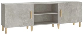 vidaXL Έπιπλο Τηλεόρασης Γκρι Σκυροδέματος 150x30x50 εκ. Επεξ. Ξύλο