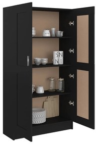 vidaXL Βιβλιοθήκη Μαύρη 82,5 x 30,5 x 150 εκ. Επεξ. Ξύλο