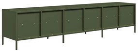 vidaXL Έπιπλο Τηλεόρασης Λαδί 202x39x43,5 εκ. Ατσάλι Ψυχρής Έλασης