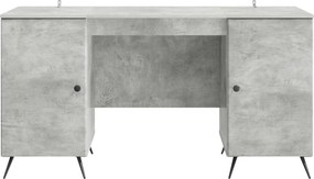 vidaXL Γραφείο Γκρι Σκυροδέματος 142,5 x 50 x 75 εκ.