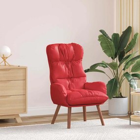 vidaXL Πολυθρόνα Κόκκινο 69 x 74 x 93 εκ. Δερματίνη