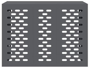 vidaXL Κάλυμμα κλιματιστικού Ανθρακί 110 x 50 x 80 cm Ατσάλι