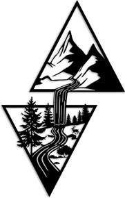 Decorative Metal Wall Accessory Cassade Black