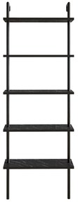 Ραφιέρα Δαπέδου Paula 541HDL1304 60x22x174cm Marble Effect Black