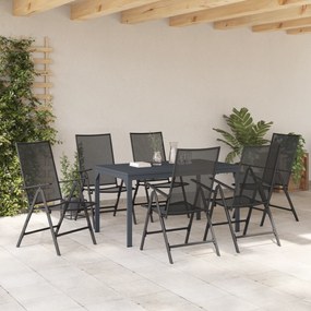 vidaXL Σετ Φαγητού Κήπου 7 Τεμαχίων σε Ανθρακί Χάλυβα