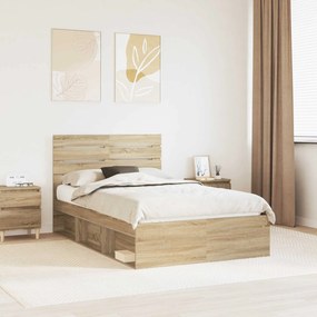 vidaXL Σκελετός Κρεβατιού Sonoma δρυς 120 x 190 cm