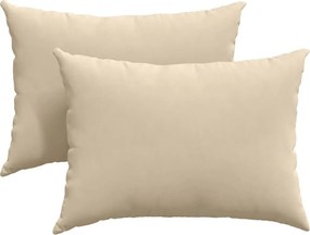 vidaXL Μαξιλάρι Καναπέ 2 pcs Κρεμ 70 x 50 cm ύφασμα