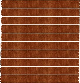 vidaXL Περίγραμμα γκαζόν 10 τμχ. 10 x 103 cm Σκ rusty