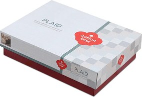 Σετ παπλωματοθήκη Plaid Cotton Box 4 τμχ Διπλή (200x220) χρώμα mink