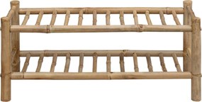 vidaXL Ράφι Παπουτσιών με ράφι Φυσικό 68 x 28 x 30 εκ Μπαμπού