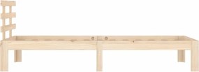 vidaXL Πλαίσιο Κρεβατιού 75 x 190 εκ. από Μασίφ Ξύλο Small Single