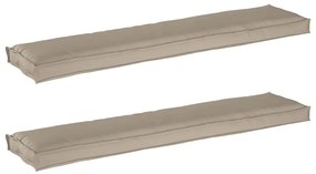 vidaXL Σετ Μαξιλαριών Πάγου 2 pcs Taupe 180 x 40 x 8 εκ. Ύφασμα Oxford