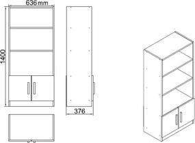 Office Furniture Set Vo11-Ob Oak
Black
