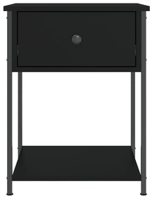 vidaXL Κομοδίνα 2 τεμ. Μαύρα 44 x 45 x 58 εκ. από Επεξεργασμένο Ξύλο