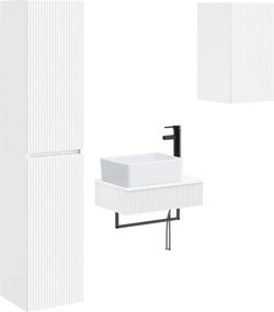 vidaXL Σετ Επίπλων Μπάνιου 3 τμχ. Λευκό 33 x 34,5 x 160 εκ