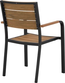 ΠΟΛΥΘΡΟΝΑ ΑΛΟΥΜΙΝΙΟΥ SAGA ΑΝΘΡΑΚΙ ΜΕ POLYWOOD HM5127.02 55x56x85Υεκ.