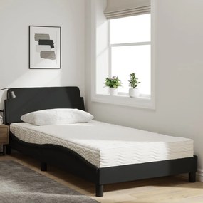 vidaXL Κρεβάτι με Στρώμα Dover Μαύρο 100 x 200 εκ. Υφασμάτινο