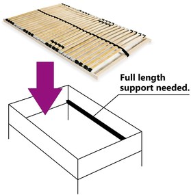 vidaXL Τελάρο Κρεβατιού με 28 Σανίδες &amp; 7 Ζώνες 120 x 200 εκ.