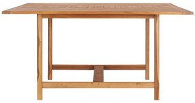 vidaXL Τραπέζι Κήπου 150 x 150 x 76 εκ. από Μασίφ Ξύλο Teak