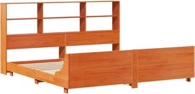 vidaXL Σκελετός Κρεβ. Χωρίς Στρώμα Καφέ Κεριού 200x200 εκ Μασίφ Πεύκο