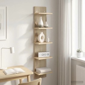 vidaXL Ράφι Τοίχου Sonoma Δρυς 22 x 15 x 100 εκ Επεξεργασμένο Ξύλο