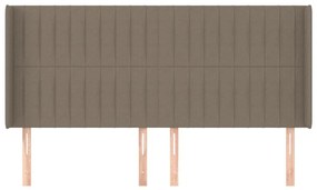 vidaXL Κεφαλάρι με Πτερύγια Taupe 183x16x118/128 εκ. Υφασμάτινο