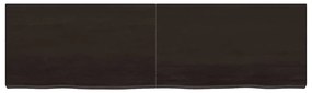 vidaXL Πάγκος Μπάνιου Σκούρο Καφέ 140x40x(2-6) εκ. Επεξεργ. Μασίφ Ξύλο