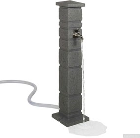 vidaXL Δεξαμενή Κήπου Ανθρακί 26 x 26 x 101 εκ. PE