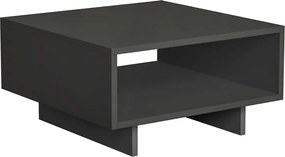 Τραπεζάκι σαλονιού Hola Megapap χρώμα ανθρακί 60x60x32εκ.