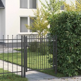 vidaXL Πύλη Φράχτη DRONTEN 100 x 100 cm Μέταλλο Μαύρο Κλειδώσιμο