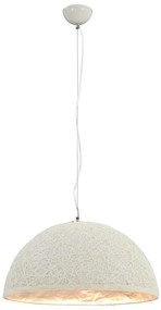 vidaXL Κρεμαστό Φωτιστικό Λευκό / Ασημί Ø50 εκ. E27