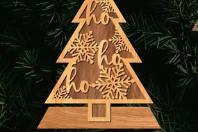 Σετ των 2 Intra απο ξύλο plywood 3mm-4mm πάχος - Στάση κοπής με λέιζερ Χριστουγεννιάτικα δέντρα Δίασταση 20x20 cm INTRAFABR-108225719