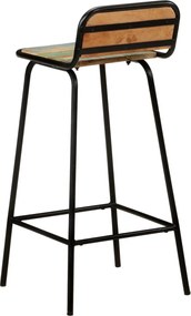 vidaXL Καρέκλες Μπαρ 2 τεμ. από Μασίφ Ανακυκλωμένο Ξύλο