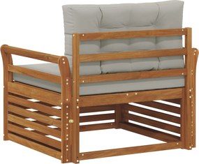 vidaXL Εξωτερικός καναπές Στερεό Ξύλο Ακακίας και Πολυεστέρ