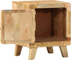 vidaXL Κομοδίνο 40x32x46 cm από μασίφ ξύλο Rough Mango