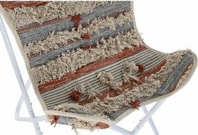 Κήπος πολυθρόνα DKD Home Decor Λευκό Πορτοκαλί Σίδερο 74 x 65 x 90 cm