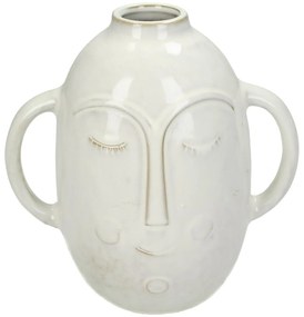 Βάζο ArteLibre Πρόσωπο Λευκό Κεραμικό 19x12.7x18.6cm-05153751