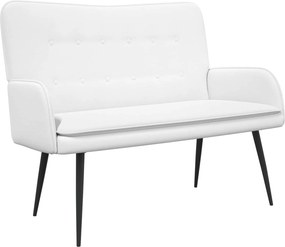 vidaXL Καναπές 2 ατόμων Λευκό 115 x 61 x 87 εκ. Ύφασμα
