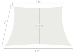 Πανί Σκίασης Λευκό 4/5 x 4 μ. από HDPE 160 γρ./μ² - Λευκό
