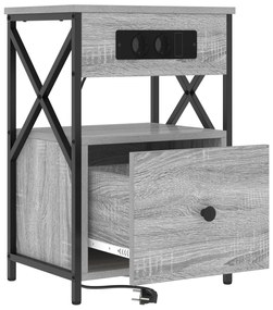 vidaXL Κομοδίνο Γκρι sonoma 40 x 31 x 60 εκ. Επεξεργασμένο ξύλο