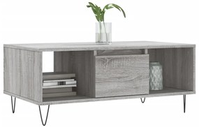 vidaXL Τραπεζάκι Σαλονιού Γκρι Sonoma 90x50x36,5εκ. Επεξεργασμένο Ξύλο