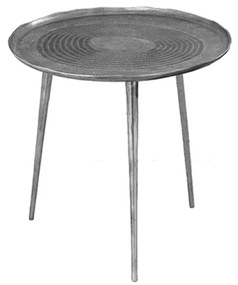 ZEN 48 SIDE TABLE NICKEL ROUGH ANTIQUE D48xH47,5cm - Αλουμίνιο - 04-0862