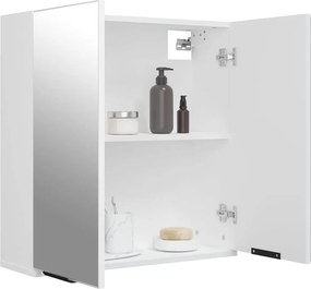 vidaXL Ντουλάπα Καθρέφτη Μπάνιου Λευκή 64 x 20 x 67 εκ.