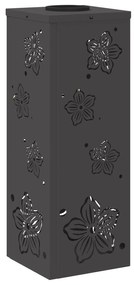 vidaXL Ηλιακό LED Φως Δρόμου 2 pcs Μαύρο Κρύο Ρολαρισμένο Χάλυβα