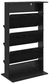 vidaXL Ράφι Περιοδικών Μαύρη Οξυά 70 x 41 x 126 εκ. Επεξεργασμένο ξύλο