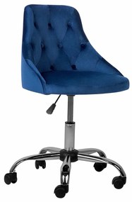 Καρέκλα γραφείου Berwyn 883, Μπλε, 75x60x60cm, 8 kg, Χωρίς μπράτσα, Με ρόδες, Μηχανισμός καρέκλας: Economic | Epipla1.gr