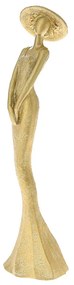 Χρυσή Πολυρεζίν Κοπέλα Με Καπέλο 8x8x30cm Ηλιάδης 81939