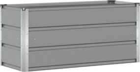 vidaXL Γλάστρα Ανοιχτό γκρι 100 x 40 x 45 cm Ατσάλι